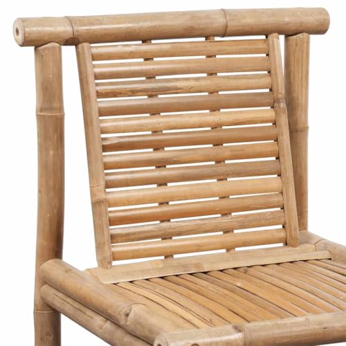 vidaXL 2X Barhocker Bambus Bambushocker Thekenhocker Barstuhl Bambusmöbel - 8