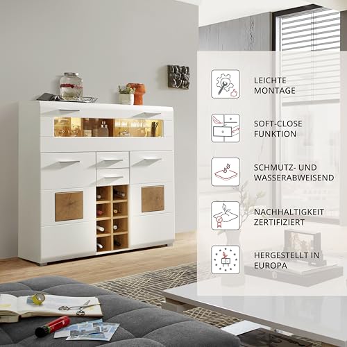 10A1WW22 Fun Plus Weiß aus Eiche - 7