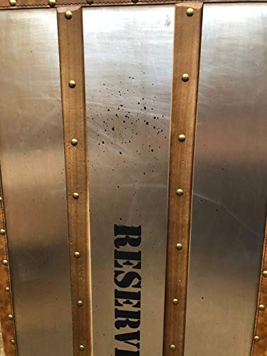 Bar Koffer Schrankkoffer Vintage Look - Kofferschrank, Barschrank, Barkoffer (Alu Design) - 5