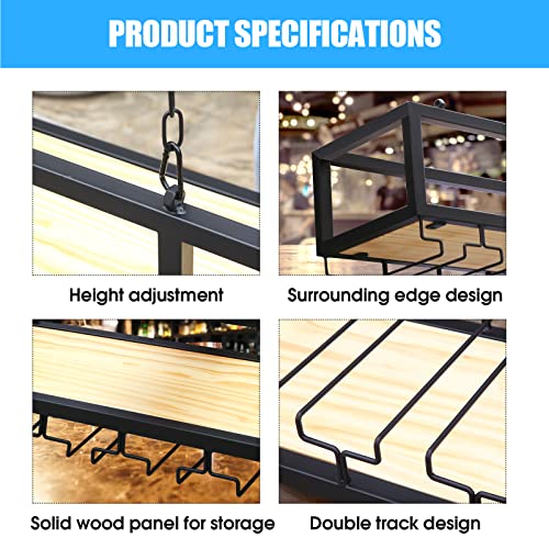 DSVONAUS Deckenregal Decken-Weinregal Höhenverstellbar - 4