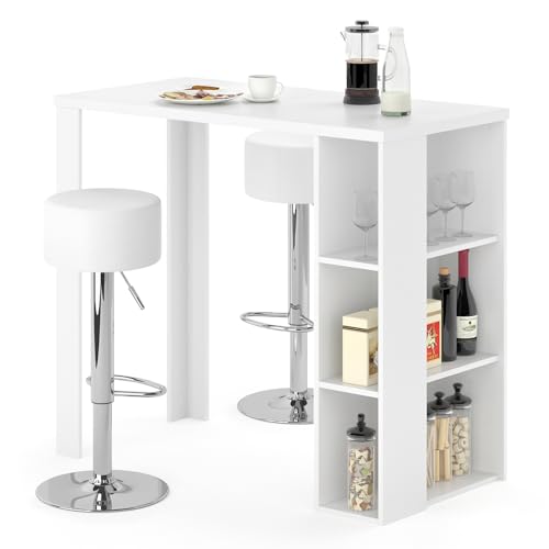 Vicco Bartisch Set Noel in Weiß mit 2 Barhockern - 7