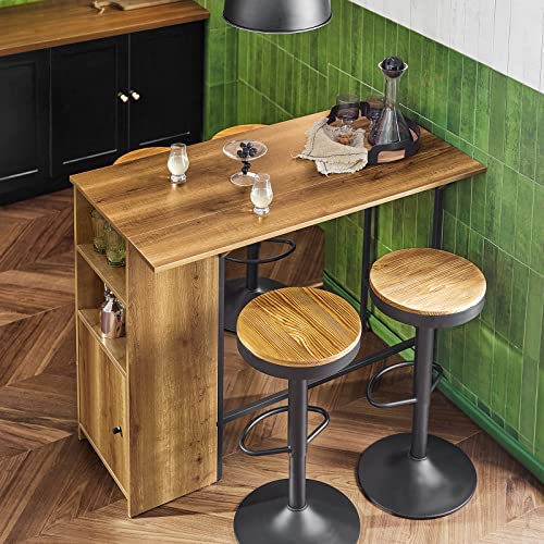 SoBuy FWT98-PF Bartisch Esstisch mit erweiterbarer Arbeitsfläche Hochtisch Balkontisch Küchentisch Bistrotisch Stehtisch Bartresen Balkontisch im Industrie-Design BHT ca.: 120x95x(45+18) cm - 2
