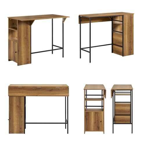 SoBuy FWT98-PF Bartisch Esstisch mit erweiterbarer Arbeitsfläche - 9