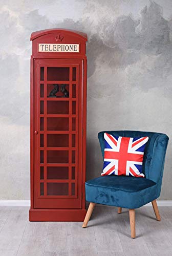 GROSSE VITRINE ENGLISCHE TELEFONZELLE ROT SCHRANK BARSCHRANK PALAZZO EXCLUSIV - 2