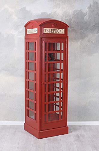 GROSSE VITRINE ENGLISCHE TELEFONZELLE ROT SCHRANK BARSCHRANK PALAZZO EXCLUSIV - 4