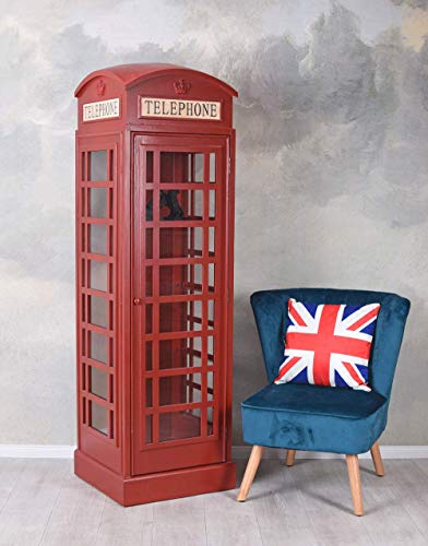 GROSSE VITRINE ENGLISCHE TELEFONZELLE ROT SCHRANK BARSCHRANK PALAZZO EXCLUSIV - 5