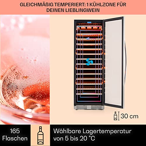 Klarstein Einbau-Weinkühlschrank, 1 Zonen Getränkekühlschrank für 165 Flaschen - 3