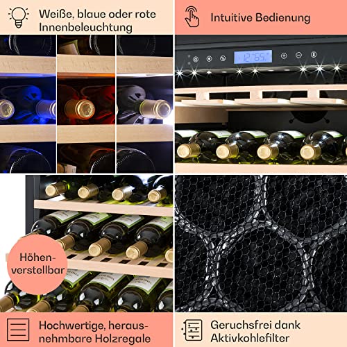 Klarstein Einbau-Weinkühlschrank, 1 Zonen Getränkekühlschrank für 165 Flaschen - 5
