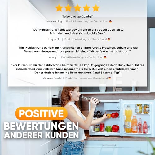 Stillstern Mini Kühlschrank E 45L mit Abtauautomatik – Getränkekühlschrank - 2