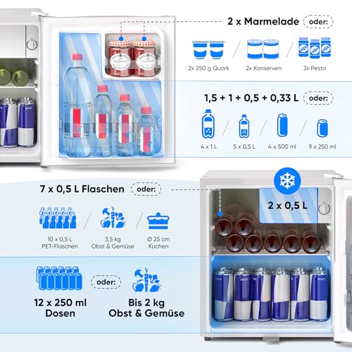 Stillstern Mini Kühlschrank E 45L mit Abtauautomatik – Getränkekühlschrank - 3