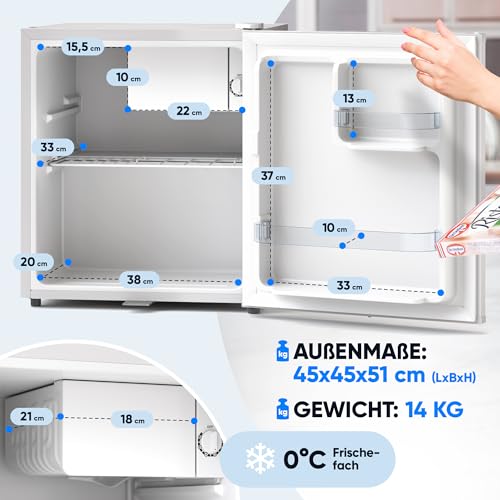 Stillstern Mini Kühlschrank E 45L mit Abtauautomatik – Getränkekühlschrank - 2