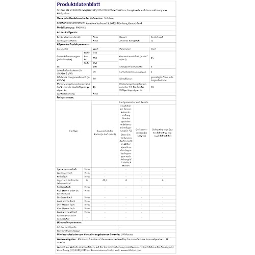 Stillstern Mini Kühlschrank E 45L mit Abtauautomatik, Schloss, Frostfach, Leise, Ideal für Küche, Büro, Schlafzimmer, Hotels und kleine Wohnungen Kühlschrank klein Minibar Getränkekühlschrank - 8