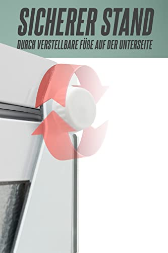 HEINRICHS Getränkekühlschrank 43L klein kompakt leise: 41db mit Gefrierfach Mini-Bar; Tisch-Kühlschrank; Mini Kühlschrank mit Gefrierfach; perfekt geeignet für Büro Camping Garten Outdoor (White) - 5