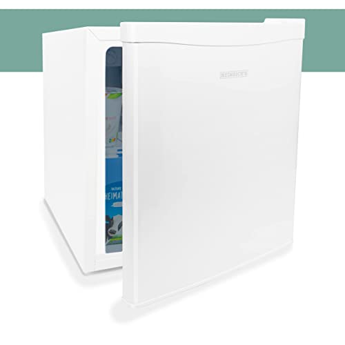 HEINRICHS Getränkekühlschrank 43L klein kompakt leise: 41db mit Gefrierfach Mini-Bar; Tisch-Kühlschrank; Mini Kühlschrank mit Gefrierfach; perfekt geeignet für Büro Camping Garten Outdoor (White) - 7