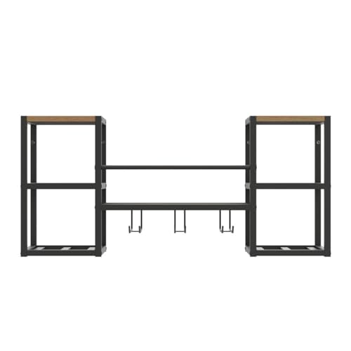 VEDECASA industriell wandmontierte Weinregal mit 3 Glashalter - 4