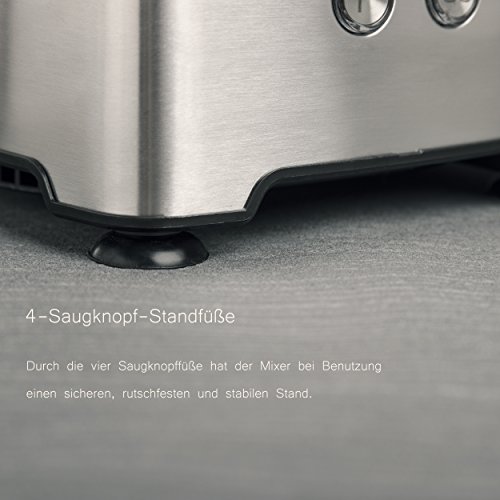 Power Blender Standmixer aus Edelstahl mit 2.5ps [2000 Watt] by KHAPP - 7